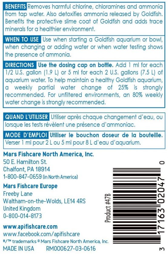 API GOLDFISH PROTECT Aquarium Water Conditioner 118 ml Bottle - Image 2