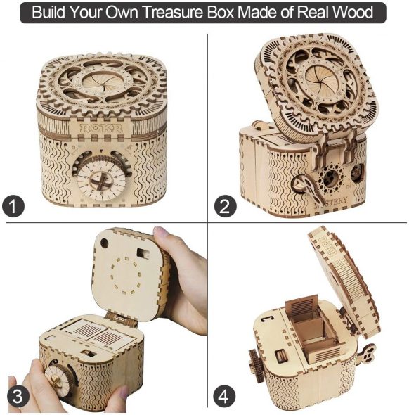 ROKR 3D Wooden Puzzle Treasure Box - Model Kits For Adult ...