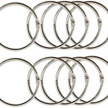 10 Pack 2 Inch 50mm Diameter Book Loose Leaf Binder Rings Key Keychain Rings (50mm-10Pack)(Binder 50mm 10Pack)