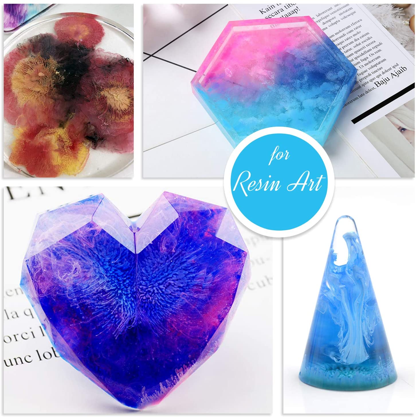 Alcohol Ink Set, 24 Vibrant Colours Alcohol-Based Ink for Petri Dish Making Epoxy Resin Painting - Image 3