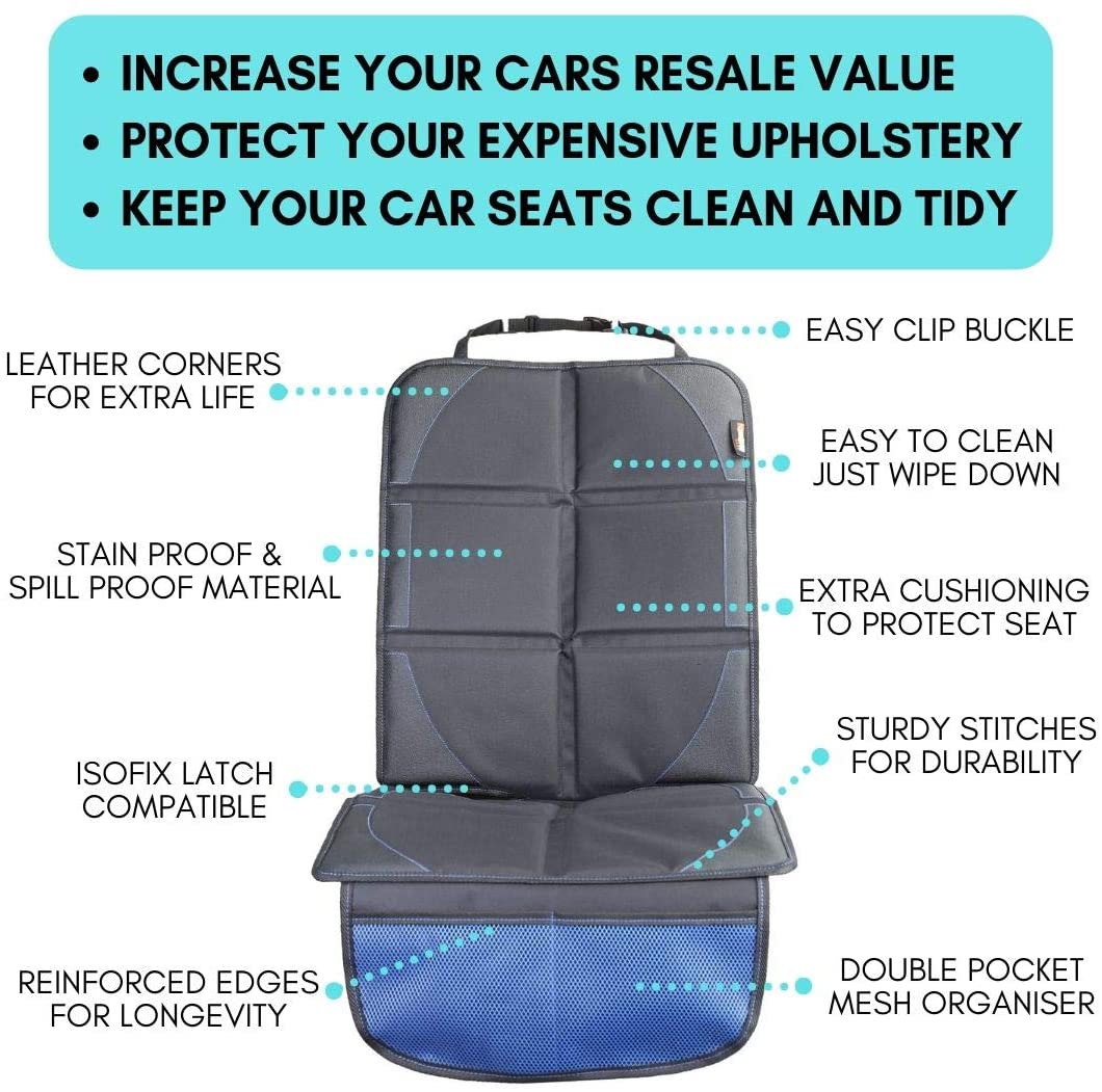 NimNik Car Seat Protector Isofix For Child Seats Thick Premium 600D Leather Covers Heavy