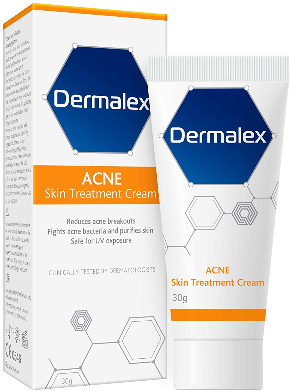 Dermalex Acne Treatment Cream - Clinically Proven to Treat Mild to Moderate Acne Symptoms - 30 g, 30 g (Pack of 1)