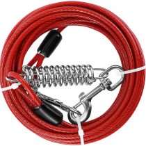 UEETEK Dog Tie Out Cable, 20ft Pet Heavy Cable with Swivel Clip Knot Free for Dogs Up to 110 Pound, Dog Leads for Yard Outdoor Camping