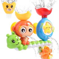 HellDoler Bath Toy, Bathtub Toy Waterfall Water Station with One Stackable Cups Fountain Water Shower Toy for Babies and Kids Gift