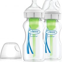 Dr. Brown's Options Plus Anti-Colic Wide Neck Baby Feeding Bottle, 270 ml