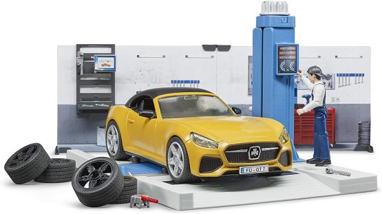 BRUDER BR62110 B-World Car Service Workshop, Yellow - Image 2
