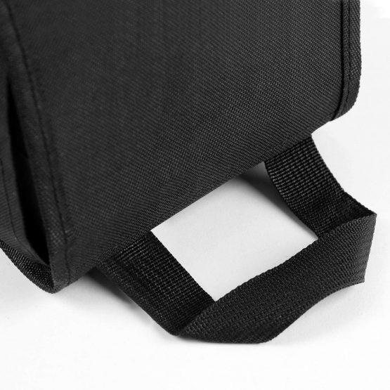 Dokon Gift Wrap Sleeve (2 Pieces), Waterproof, Heavy Duty Rip Proof 600D Oxford Fabric Christmas Wrapping Paper Storage, Bag, Organizer with Pockets (74x13cm) - Black - Image 3