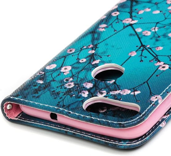 Tophung Huawei P Smart Case, Premium PU Leather Flip Wallet Case Notebook Style TPU Inner with Folio Magnetic Stand Card Holder Slot Protective Skin Cover for Huawei P Smart/Enjoy 7S Kapok - Image 3