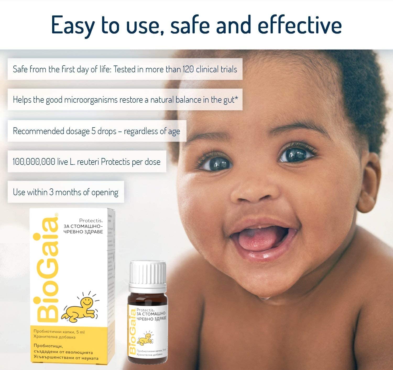 BioGaia Lactobacillus Reuteri ProTectis Drops 5ml, Yellow, 5 ml (Pack of 1) - Image 3