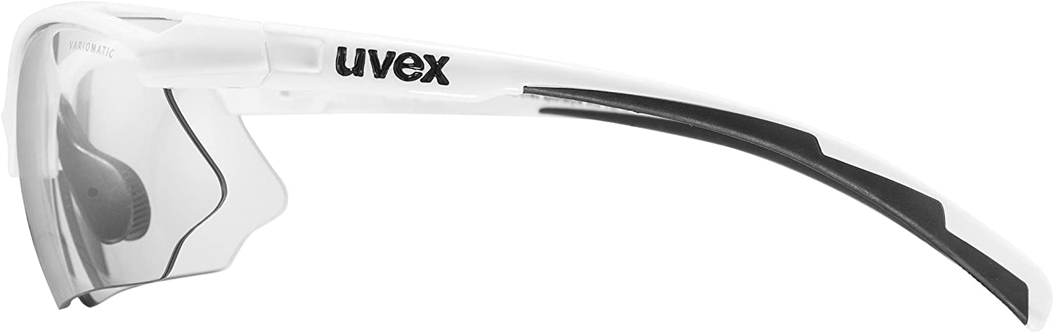 uvex Sportstyle 802 V - Sports Sunglasses for Men and Women - Self-Tinting Lenses - Anti-Fog Technology - White/Smoke - One Size - Image 3