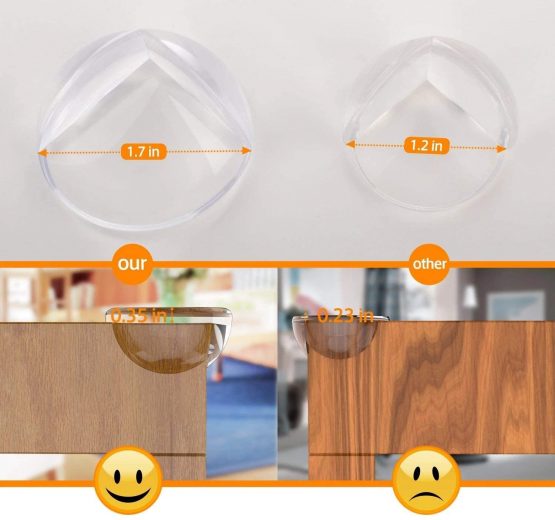 Corner Protectors for Kids (12pcs--Large), E-PROUSE Clear Table Furniture Corner Protectors Guards for Baby Child with 42pcs Advanced Custom Made Adhesive Tape - Image 3
