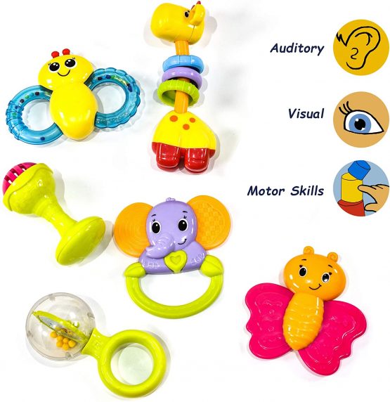 infunbebe 6 Pack Teething Toys for Baby and Toddler Aged 3 Months + - Image 2