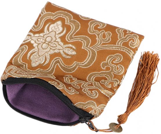 kilofly 12pc Silk Brocade Tasseled Coin Purse Zipper Jewelry Pouch Bag Value Set - Image 3