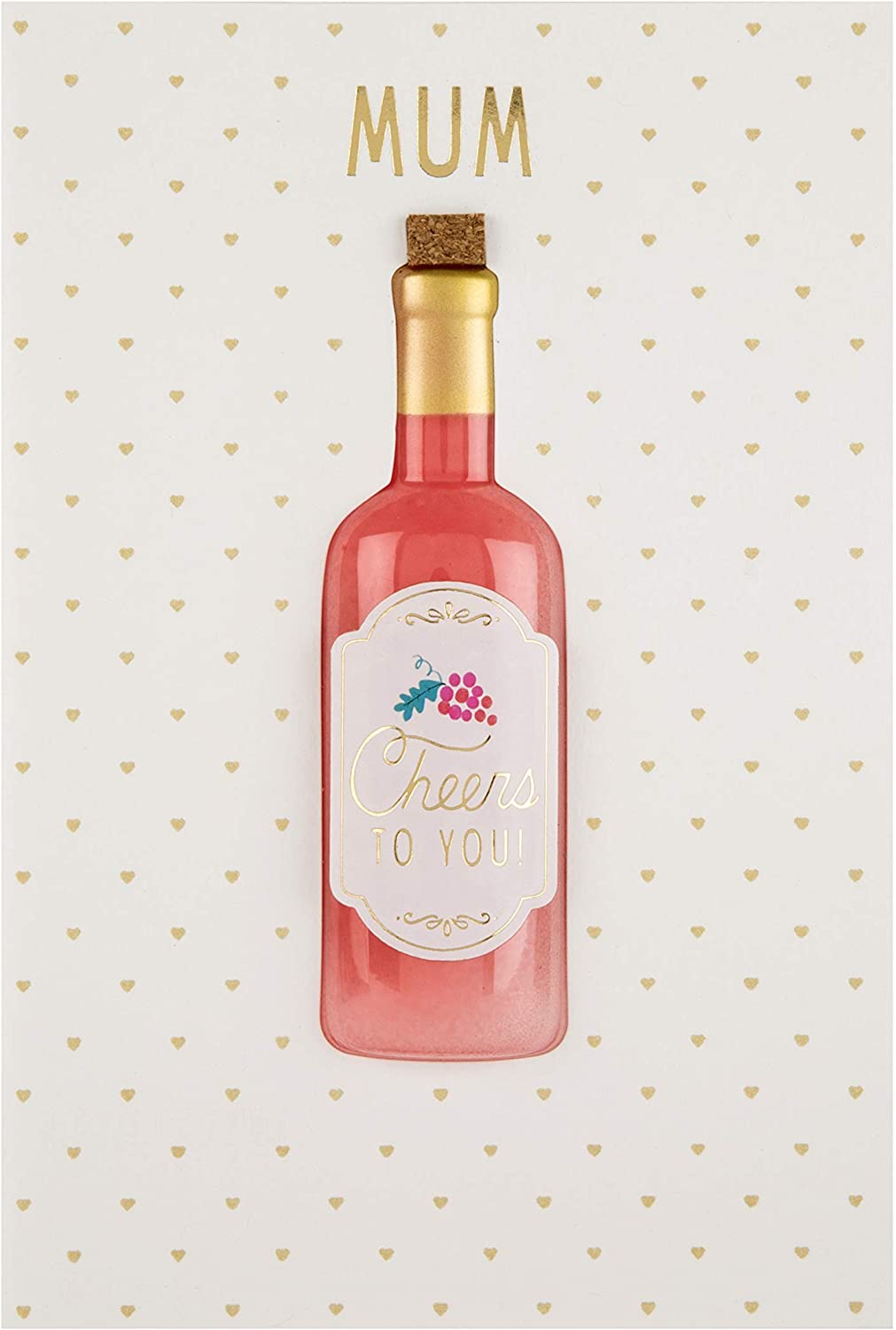 Mother's Day Card for Mum from The Hallmark Studio - Signature Collection 3D Bottle Design, 17.3cm x 11.9cm