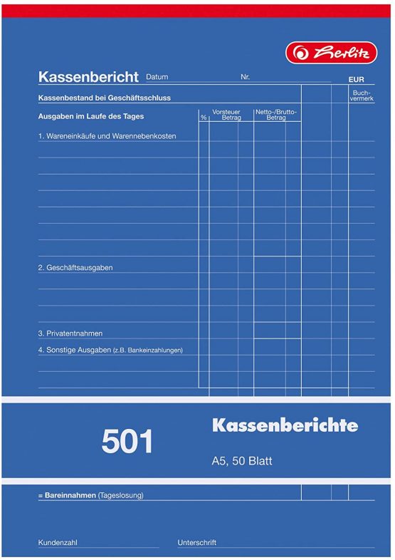 Herlitz Receipts A5,1 Piece,50 Sheets