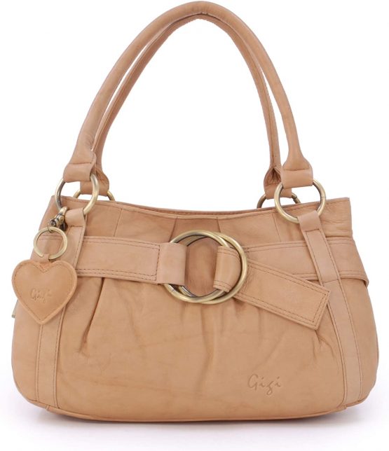 GIGI - Women's Leather Top Handle Handbag/Shoulder Bag - OTHELLO 4466