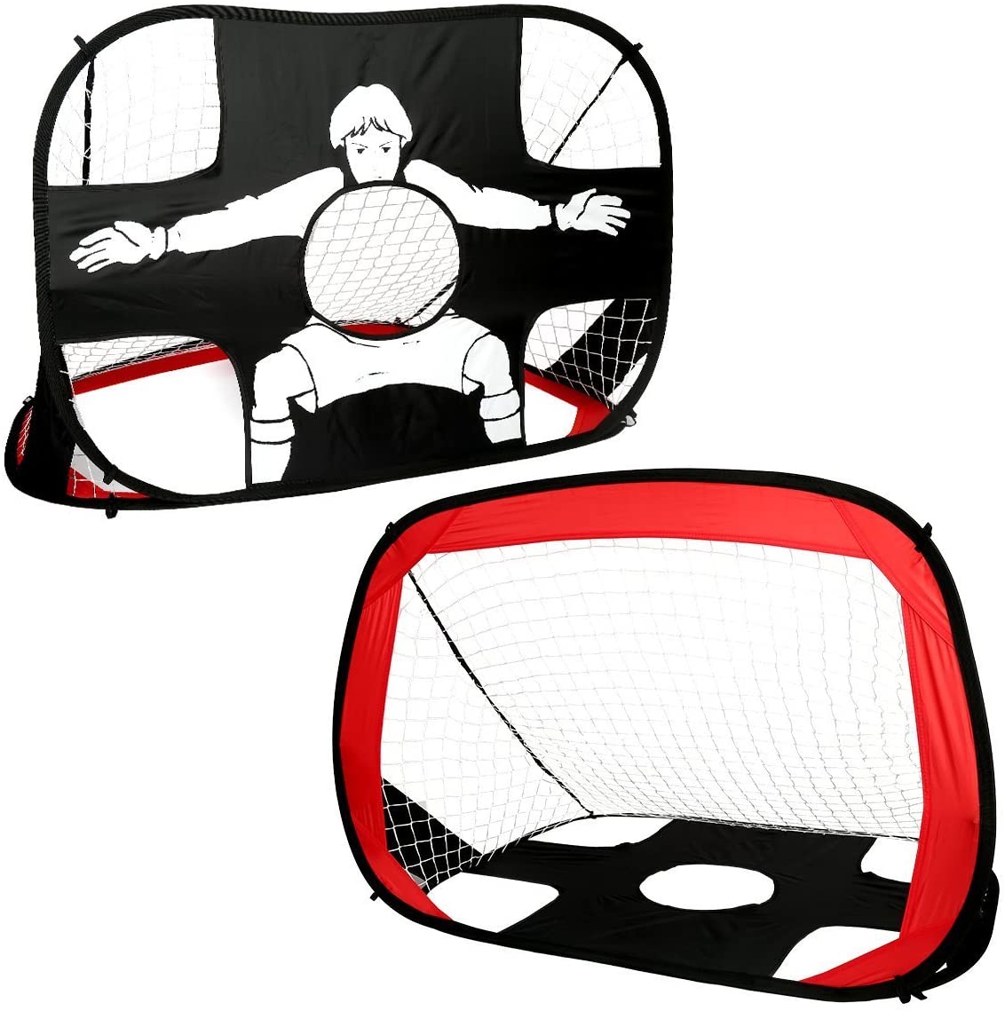 Livememory Kids Football Nets 2 in 1 Pop Up Goals Kids Football Goal