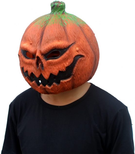 CreepyParty Pumpkin Mask Scary Latex Full Head Mask Fancy Dress Scarecrow Decoration Halloween Costume Party - Image 2