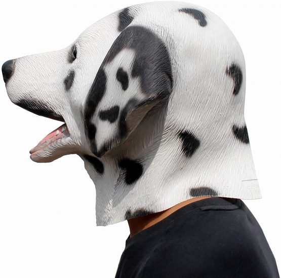 CreepyParty Dalmatian Mask Dog Head Latex Realistic Animal Full Head Masks Fancy Dress for Halloween Costume Party Carnival Cosplays - Image 2