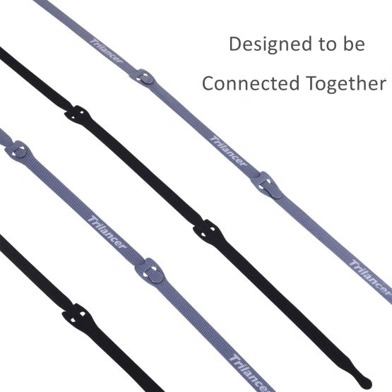 Reusable Cable Straps Wire Ties, Pack of 50 Trilancer Adjustable Cord Fastener Cable Organizer, 8 Inches(Black) - Image 3