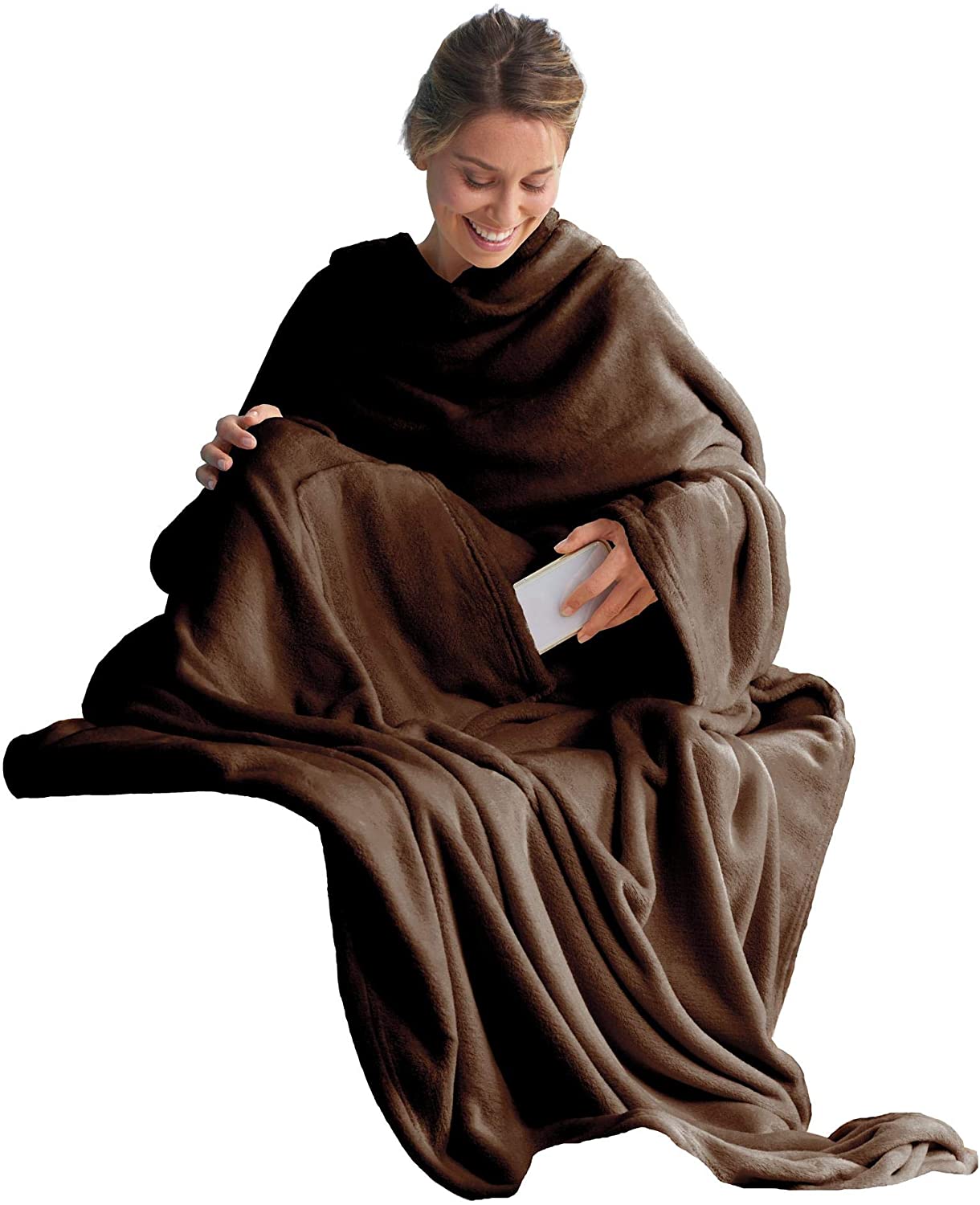 CelinaTex TV Blanket, Brown, 170 x 200 cm