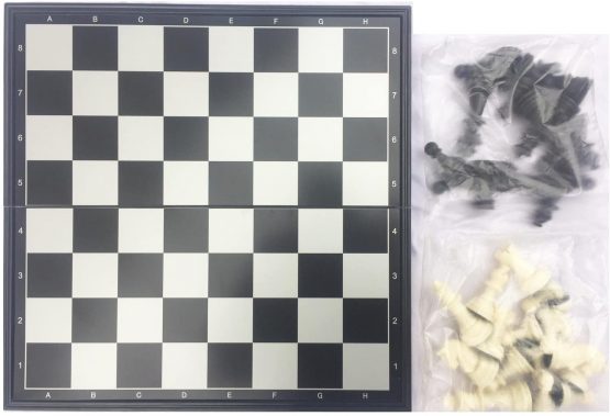 HTUK® Chess Game Large Magnetic Travel Chess Game Table Top Desk Game Folding Magnetic Chess Board - Image 2