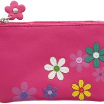 Mala Leather CARA Collection Coin Purse with Keyring 4108_73 Pink