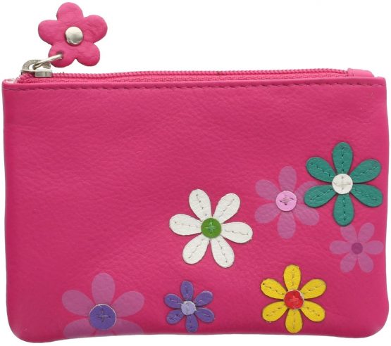 Mala Leather CARA Collection Coin Purse with Keyring 4108_73 Pink