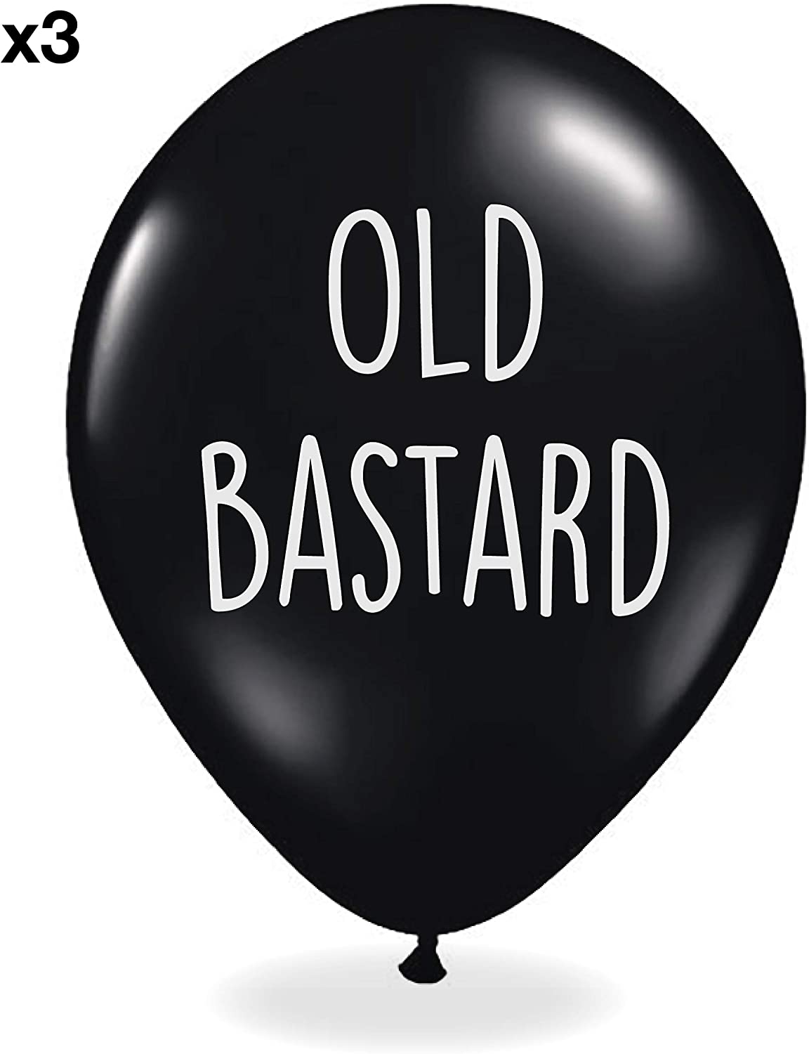 Rude Funny Birthday Balloons - Pack of 12, For Him - Perfect Party Decorations, Metallic Black - Image 4