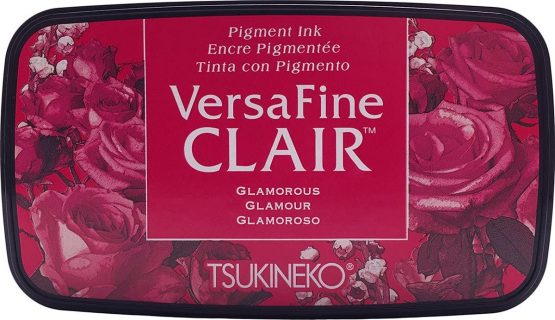 Tsukineko Glamorous Versafine Clair Ink Pad, Synthetic Material, Red, 5.6 x 9.7 x 2.3 cm