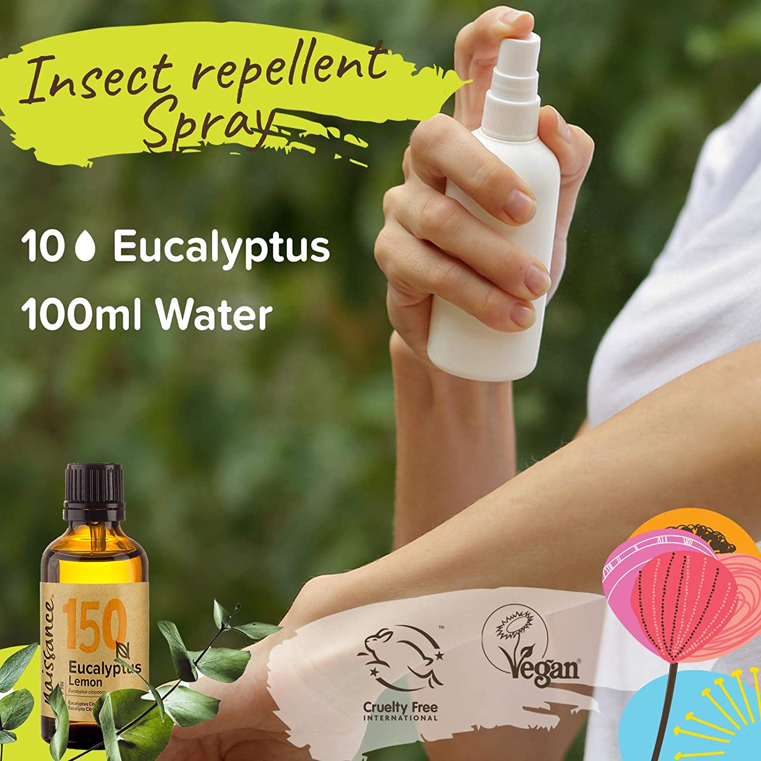 Naissance Lemon Eucalyptus Essential Oil 50ml, 100% Pure, Natural, Cruelty Free - Image 2
