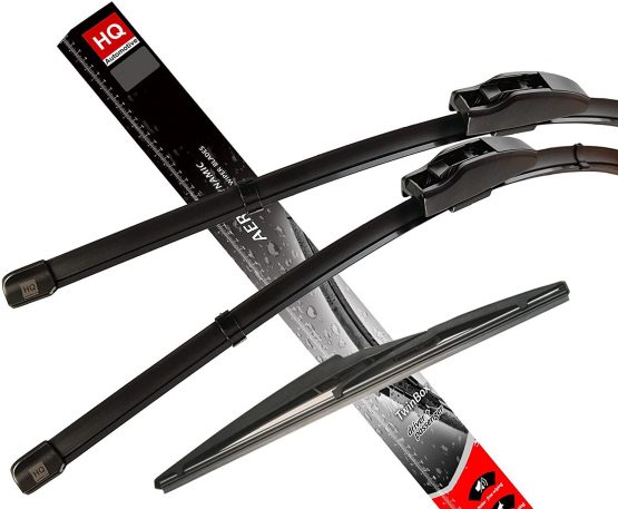 Front & Rear kit of Aero Flat Windscreen Wipers Wiper Blades AD61-421|HQ12F