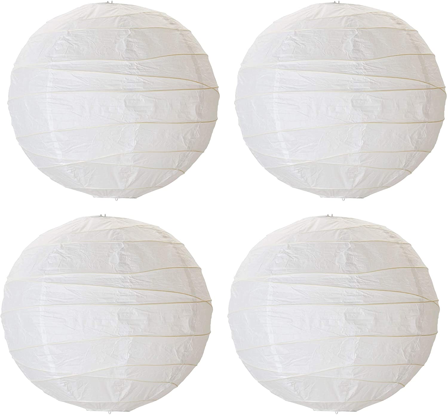 thumbnail image 2 of IKEA REGOLIT Pendant Lamp Shade - White Rice Paper, 45cm Globe (2-Pack) 2 of 2