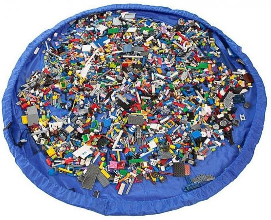 Alankara Kids Toy Storage Bag Play Mat – Large Toy Storage Bag Organiser & Play Mat for Kids. Portable with Draw String to Open and Close Easily. Durable and Easy to Clean.150cm (60Inch). (Blue) - Image 3