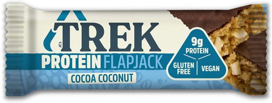 TREK High Protein Flapjack Cocoa Coconut, 50 g - Gluten Free Bars – Healthy Snack Bars – Plant Based Protein - Vegan Bars (Pack of 16 Bars) - Image 2