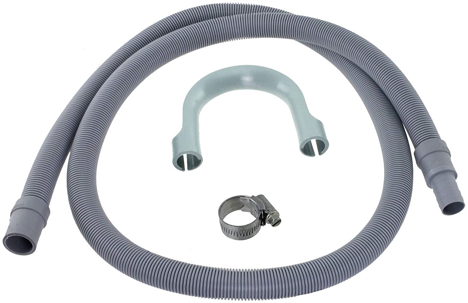 SPARES2GO Extension Drain Hose Compatible with Bosch Dishwasher (1.5M, 19mm / 22mm), Grey - Image 2