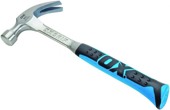 OX OX-P080120 Claw Hammer - Pro Series Claw Hammer with Curved Claw - Non-slip Grip - Multicolour - 20 Oz