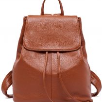 Ladies Genuine Leather Backpack Elegant Rucksack Cute School Shoulder Bag Women Travel Purse