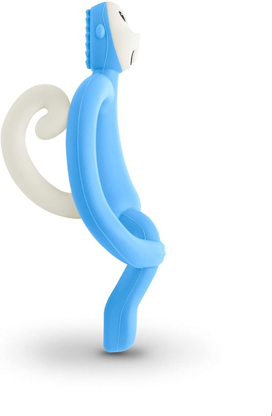 Matchstick Monkey Teething Toy for Baby, Stimulates and Massages Sore Gums, 3 Months Old+, Light Blue - Image 2