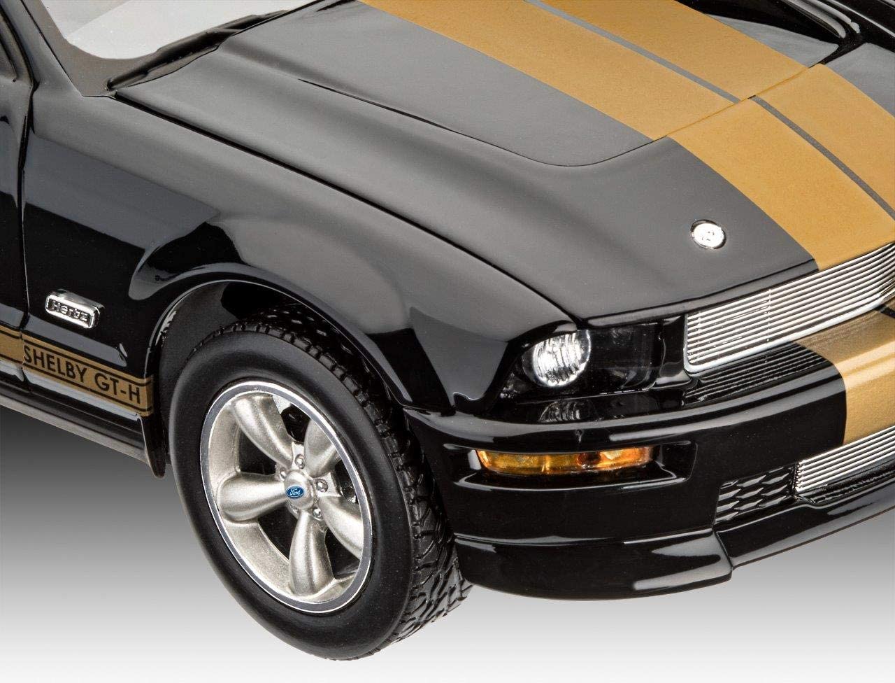 Revell RV07665 07665 7665 1:25 Shelby GT-H (2006) Plastic Model Kit, Various, 1/25, Black, Gold - Image 4