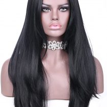 75cm Long Hair Heat Resistant Straight Cosplay Wig(Black)