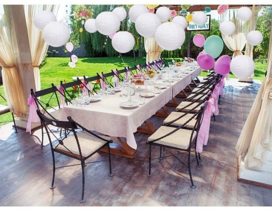 Newthinking 16 PCS Paper Lanterns, Round White Paper Lantern with Wire Ribbing, Different Sized White Lampshades, 6" 8" 10" 12" Paper Lampshades for Weddings, Parties, Celebrations, Patios and Rooms - Image 4