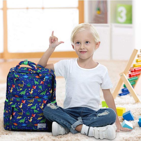 Children's Backpack for Kids, Kasgo Cute Primary Schoolbag Book Bag School Backpack Toddler Rucksack for Boys Girls Lightweight Kindergarten Preschool Daypack with Chest Strap in Dinosaur - Image 2