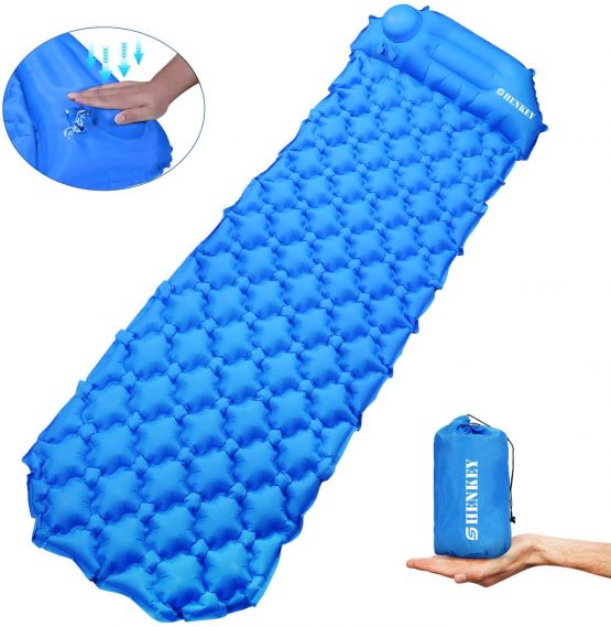SHENKEY Self Inflatable Sleeping Mat,Inflating Sleeping Pad with Pillow