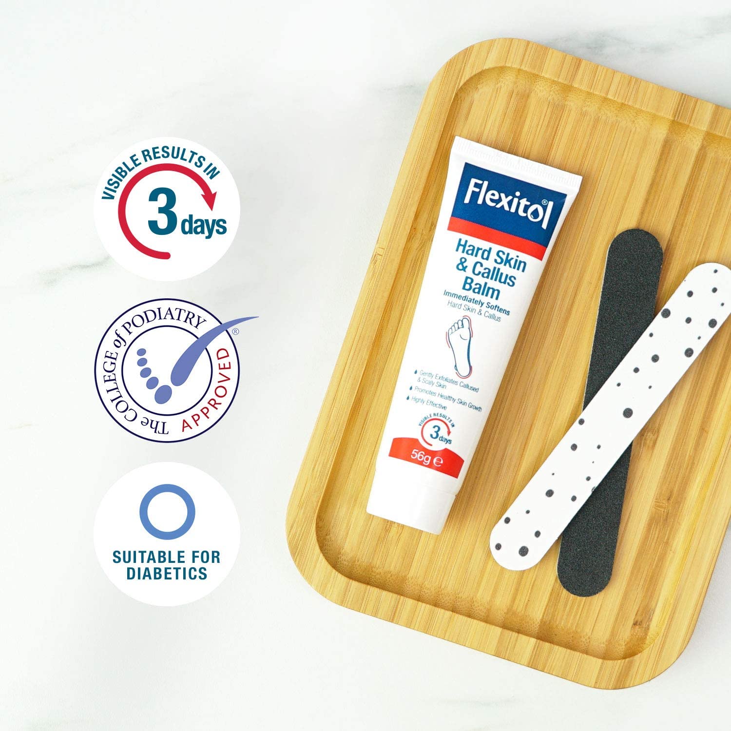 Flexitol Hard Skin and Callus Balm, Exfoliating Foot Balm, Suitable for Diabetics - 56 g - Image 2