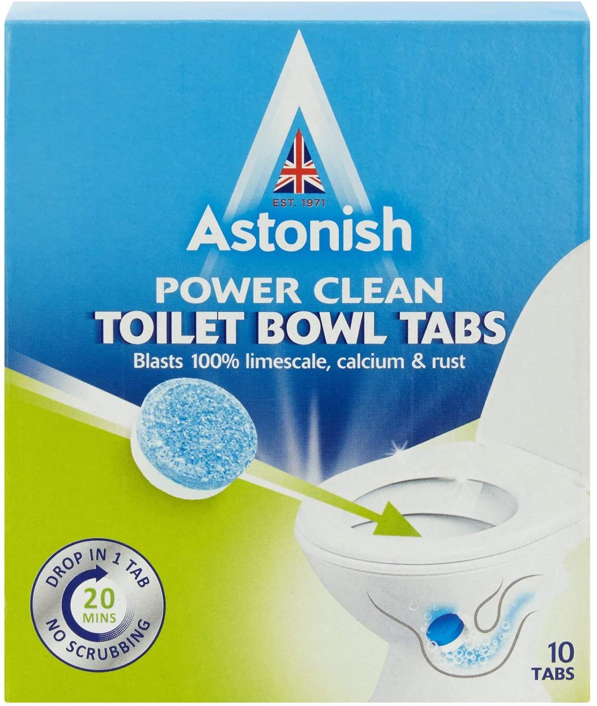 Astonish Toilet Bowl Cleaner Removes Limescale Remover Limescale Cleaner 10 Tabs, 10 count (Pack of 1)