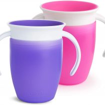Munchkin Miracle 360 Trainer Cup, 2 Pack, Pink/Purple
