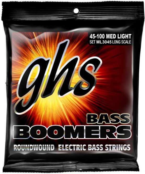 GHS BASS BOOMERS String Set For Electric Bass - ML3045 - Medium Light - Long Scale - 045/100