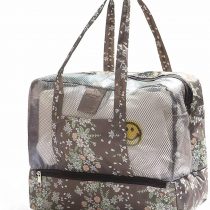 Mesh Beach Tote Bag Dry and Wet Separation Waterproof Swimming Bag Large Capacity Receiving Package Handbag Beach Case with Zipper Big and Durable Tote Canvas Fabric Bag for Women and Men