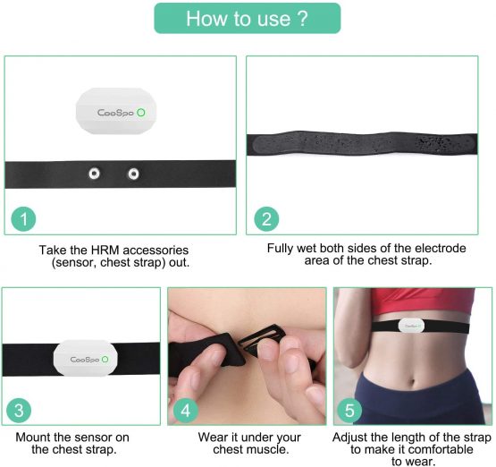 CooSpo Heart Rate Monitor Bluetooth ANT+ with Chest Strap for Running Cycling Gym and other Sports - Image 4